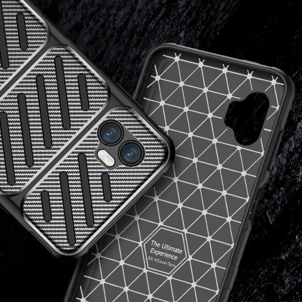 Techsuit - CarbonFiber - Galaxy Xcover7 Pro - Black