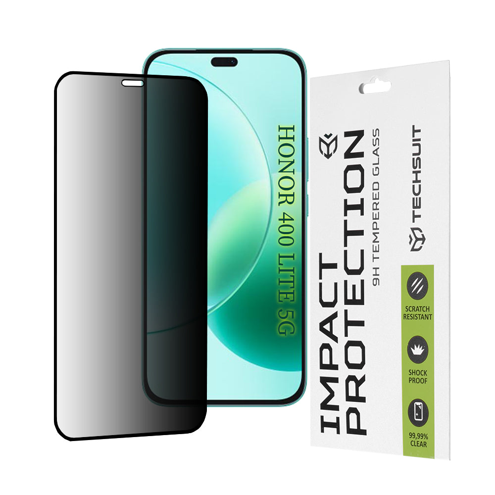 Techsuit - 111D Privacy Full Glue - Honor X8b / X8c / 400 Lite - Black