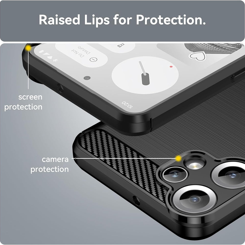 Techsuit - Carbon Silicone - Nothing CMF Phone 2 Pro - Black