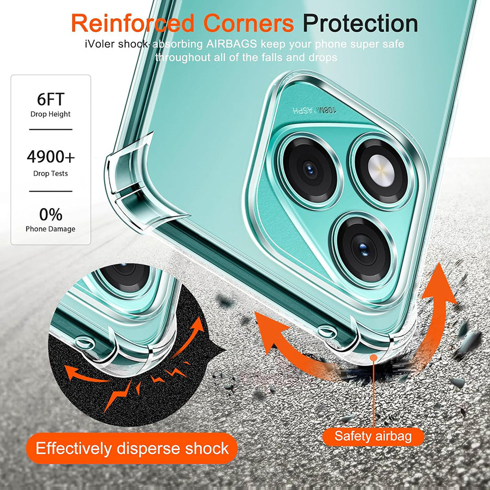 Techsuit - Shockproof Clear Silicone - Honor 400 Lite - Clear