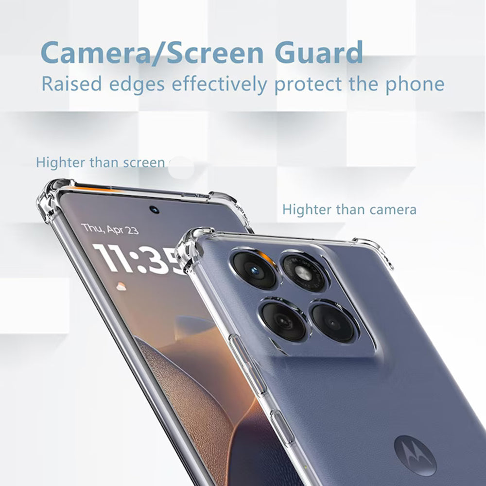 Techsuit - Shockproof Clear Silicone - Motorola Edge 60 Pro - Clear