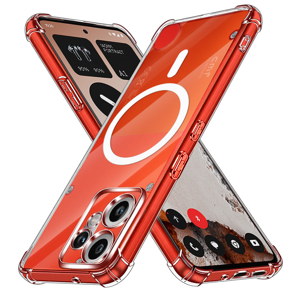 Techsuit - Shockproof Clear Silicone MagSafe - Nothing CMF Phone 2 Pro - Clear