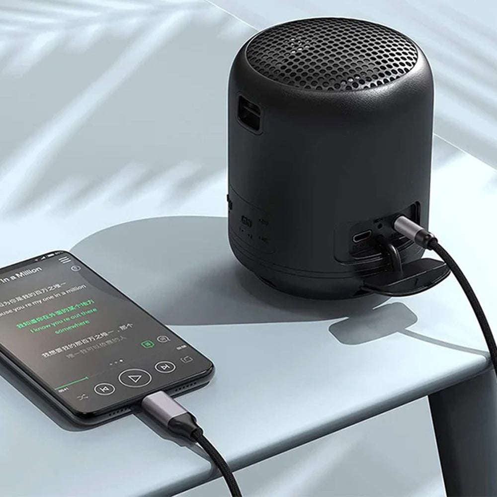 Techsuit - Premium Cable Adapter SoundShell (AC9) - USB-C to 3.5mm Jack, DAC Chip, 16bit/48Khz, 1.5m - Gray