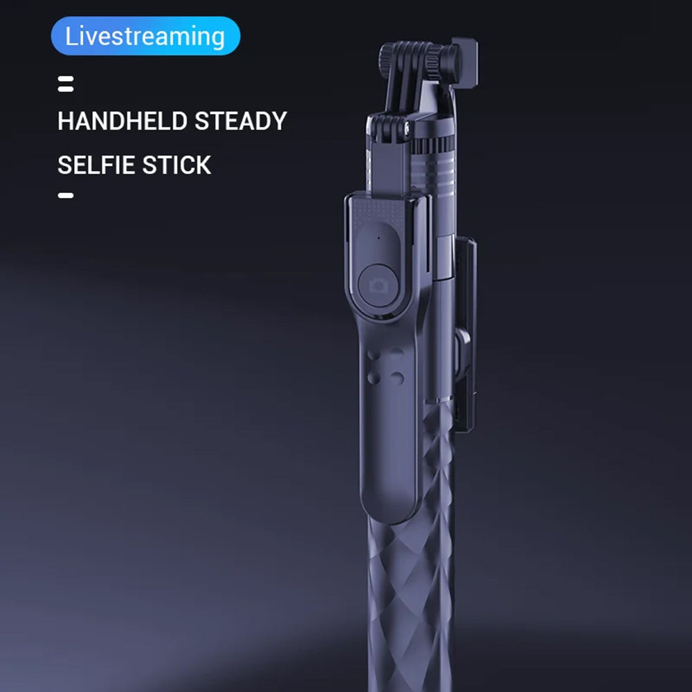 Techsuit - Selfie Stick (K28P) - Stable Monopod/Tripod with Bluetooth Remote Control, 183cm - Black