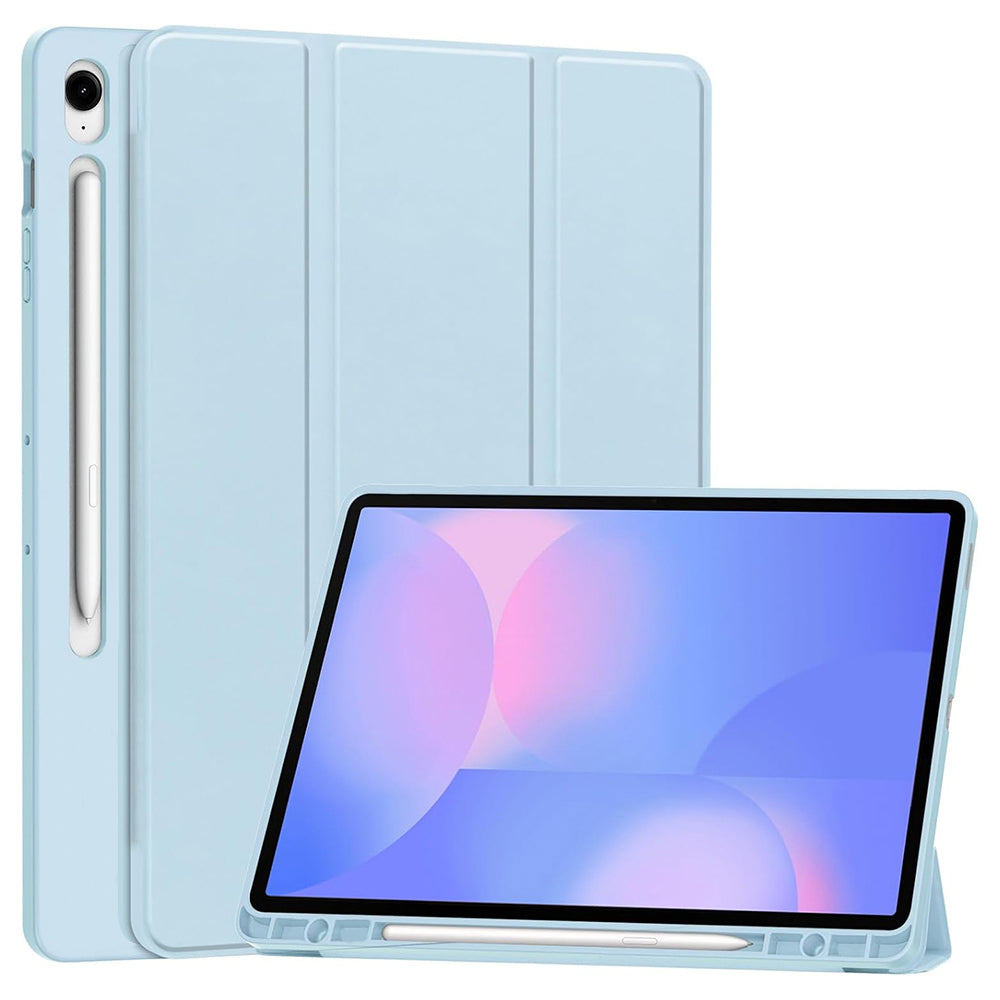 Techsuit - Flex Trifold (with Pencil Holder) - Samsung Galaxy Tab S10 FE Plus - Sky Blue