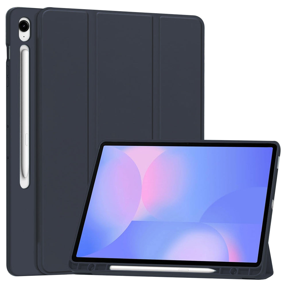 Techsuit - Flex Trifold (with Pencil Holder) - Samsung Galaxy Tab S10 FE Plus - Dark Blue