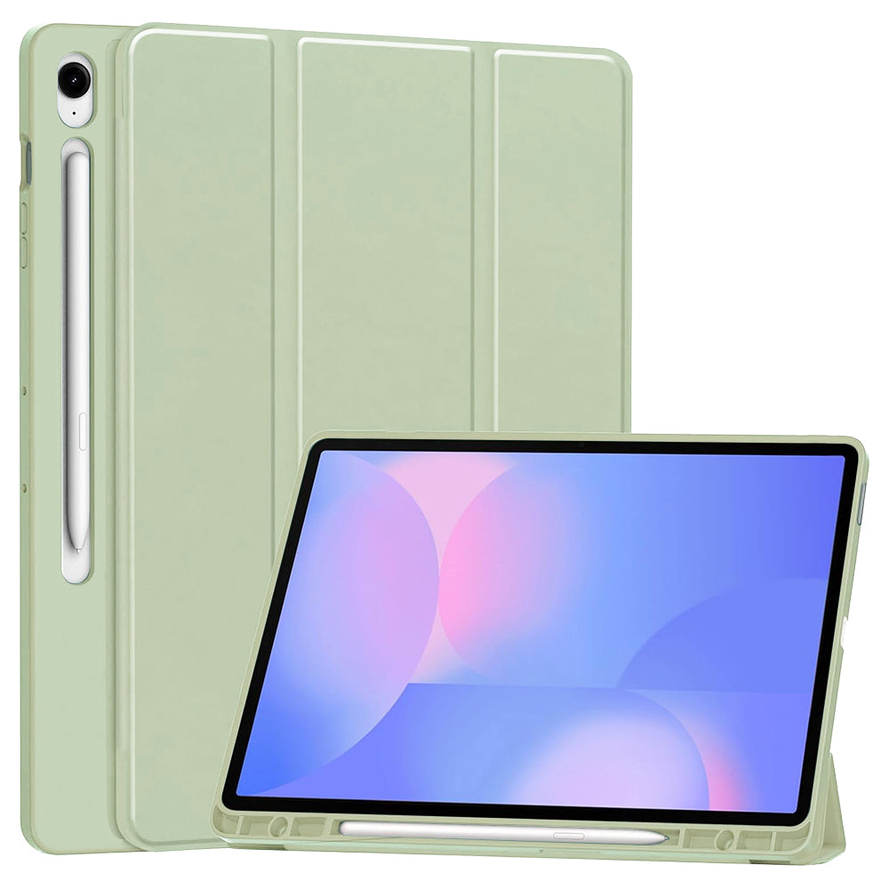Techsuit - Flex Trifold (with Pencil Holder) - Samsung Galaxy Tab S10 FE Plus - Matcha Green