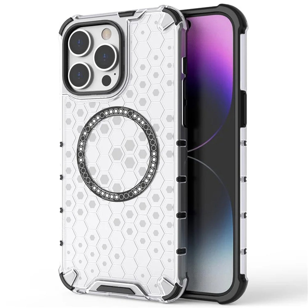 Techsuit - HoneyComb Shield MagSafe - iPhone 14 Pro - White