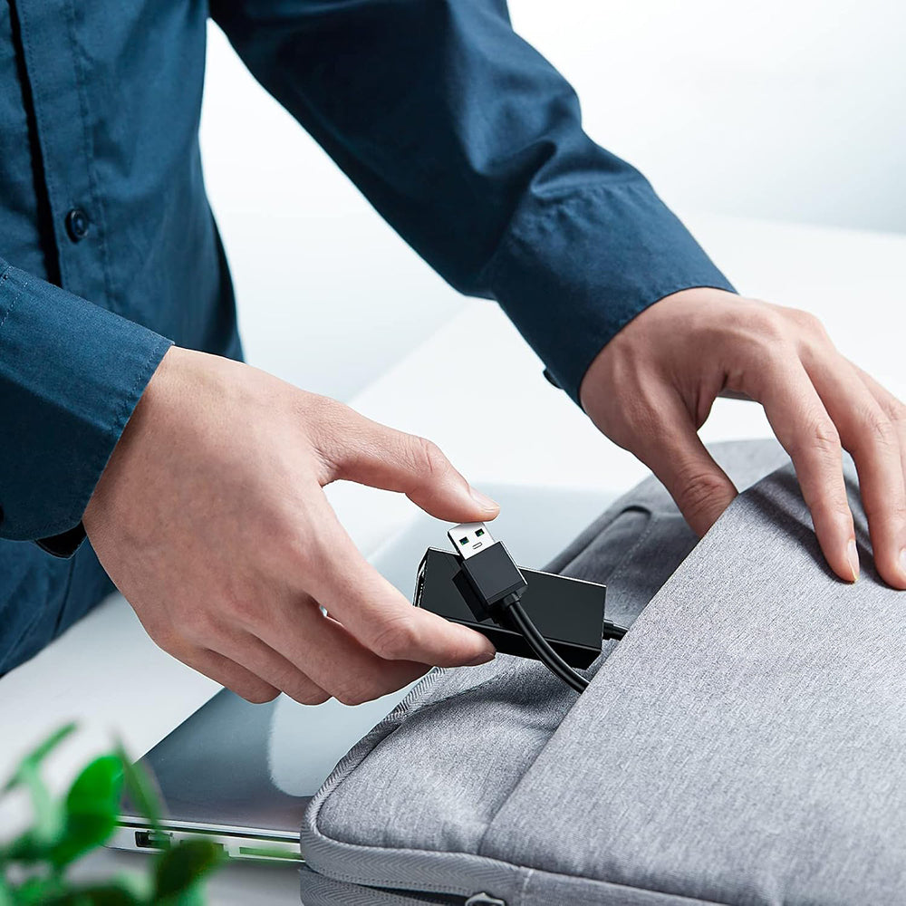 Techsuit - Ethernet Adapter NetLink (AC19) - USB Male to RJ45 LAN Port Female, 100Mbps, ABS - Black