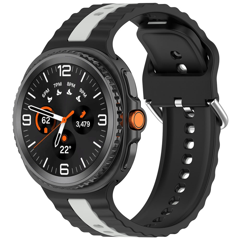 Techsuit - Watchband (W078) - Samsung Galaxy Watch8 40mm/Watch8 44mm/Watch8 Classic - Black / Gray