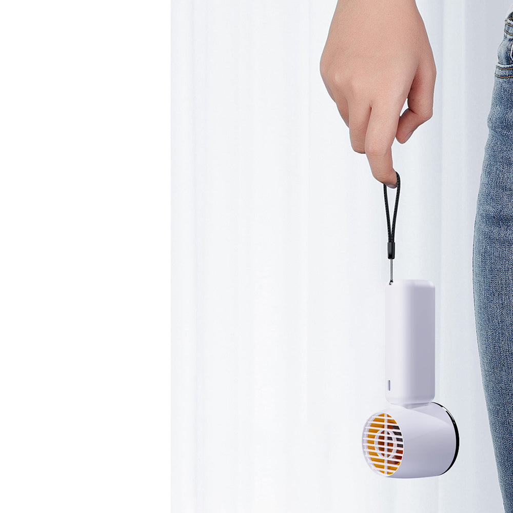 Techsuit - Premium Portable Mini Fan (Z11) - with LED Digital Display, USB-C Rechargeable, 100 Wind Speeds - Black