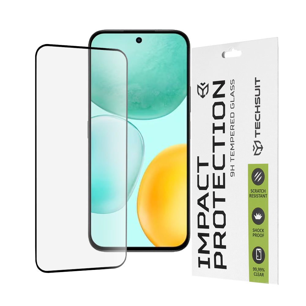 Techsuit - 111D Full Cover / Full Glue Glass - Honor X6c - Black