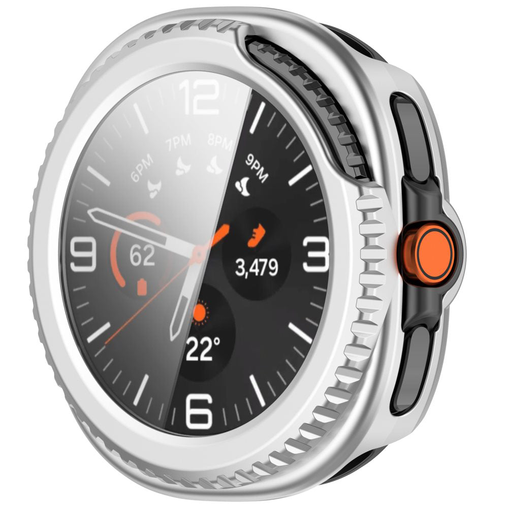 Techsuit - Defense360 Pro + Screen Protector - Galaxy Watch8 Classic - Silver