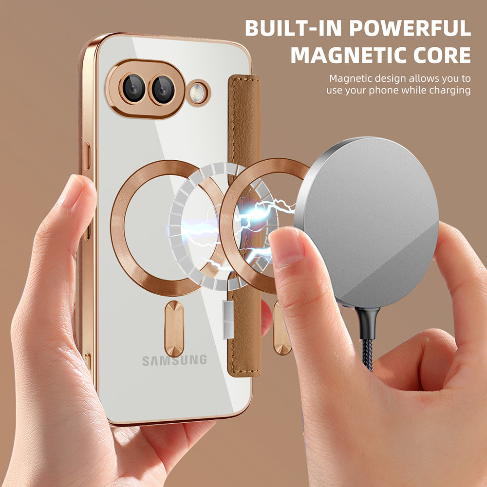 Techsuit - SmartMag Book Case - Google Pixel 9a - Brown