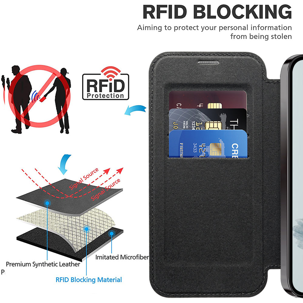 Techsuit - SmartMag Book Case - Google Pixel 9a - Black