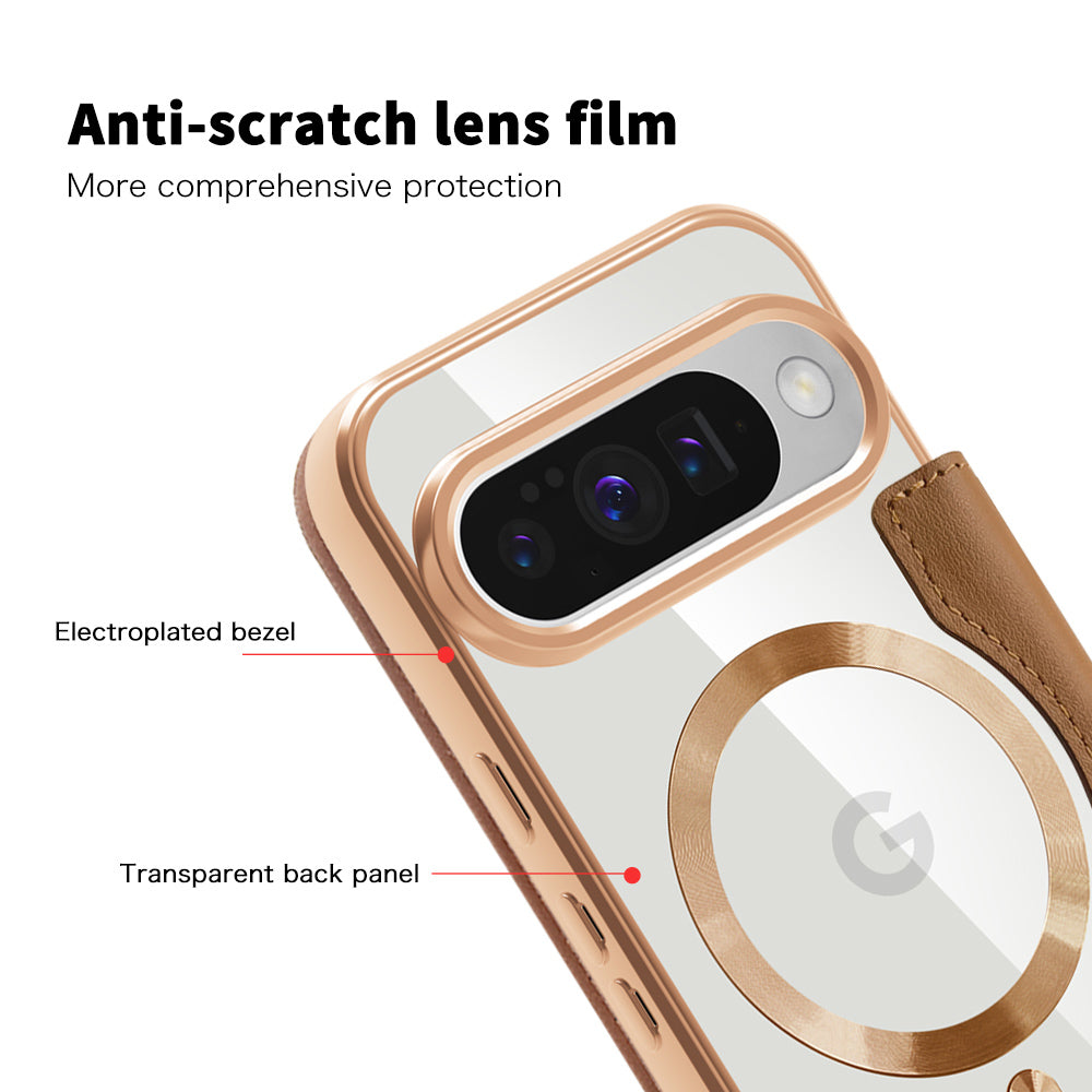 Techsuit - SmartMag Book Case - Google Pixel 10 / 10 Pro - Brown