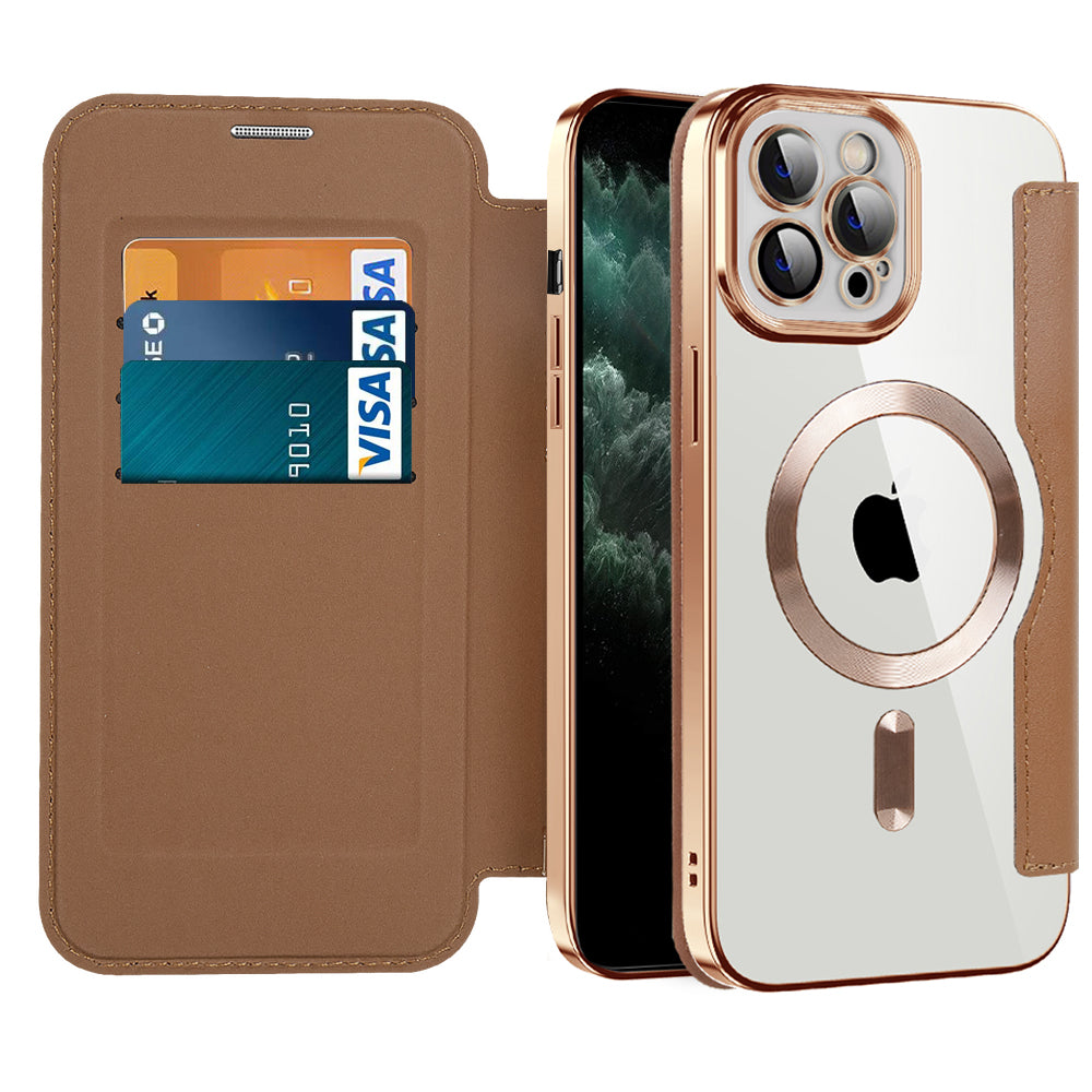Techsuit - SmartMag Book Case - iPhone 11 Pro Max - Brown