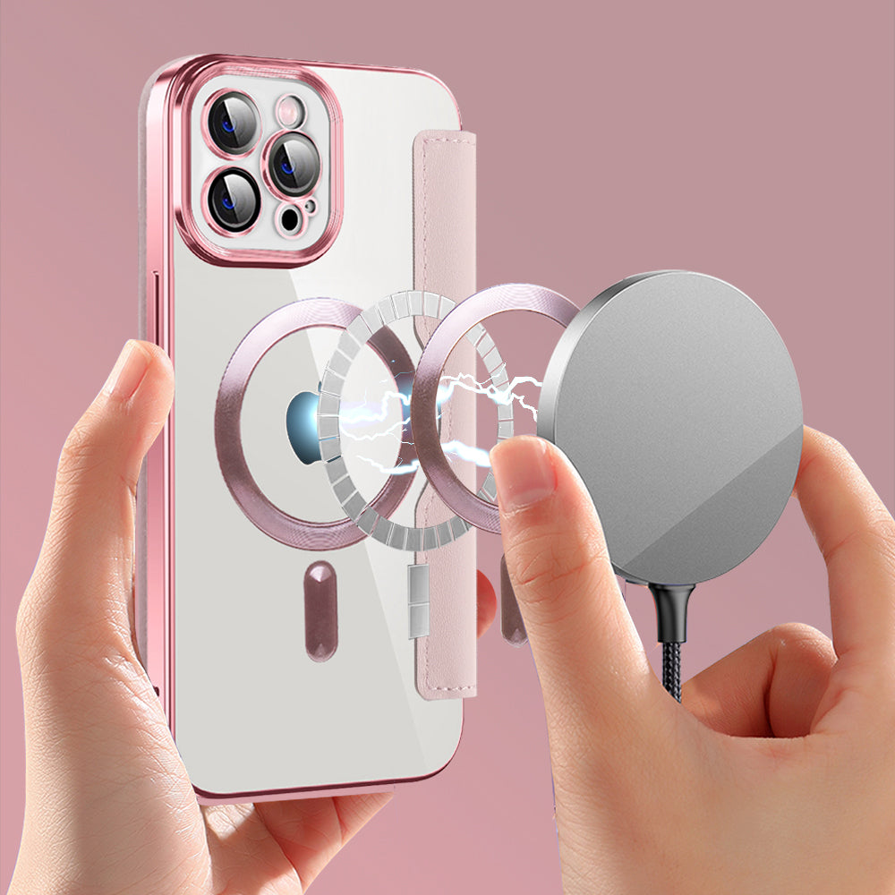 Techsuit - SmartMag Book Case - iPhone 12 Pro - Pink