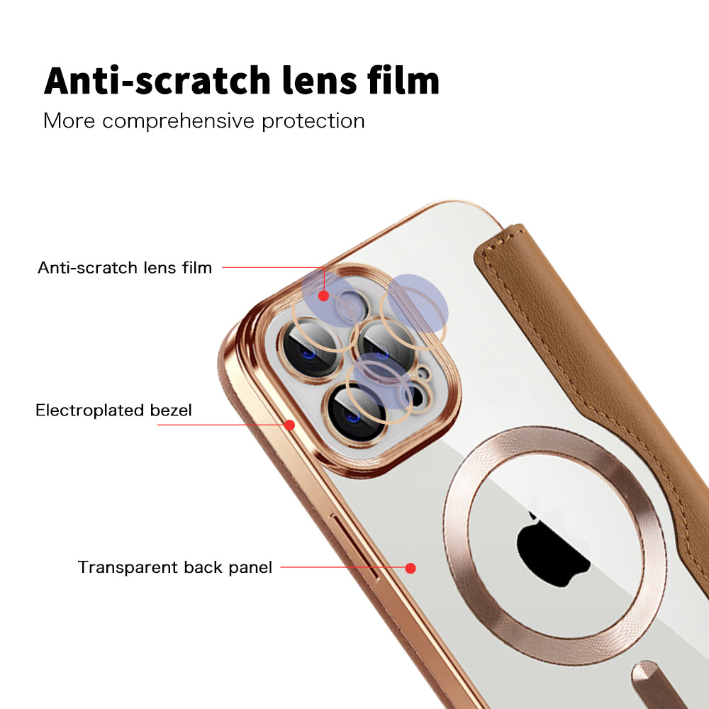 Techsuit - SmartMag Book Case - iPhone 12 Pro - Brown