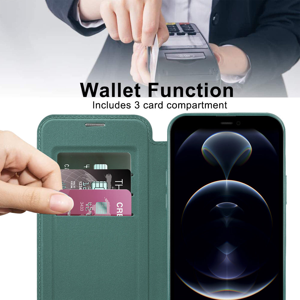 Techsuit - SmartMag Book Case - iPhone 12 Pro - Green