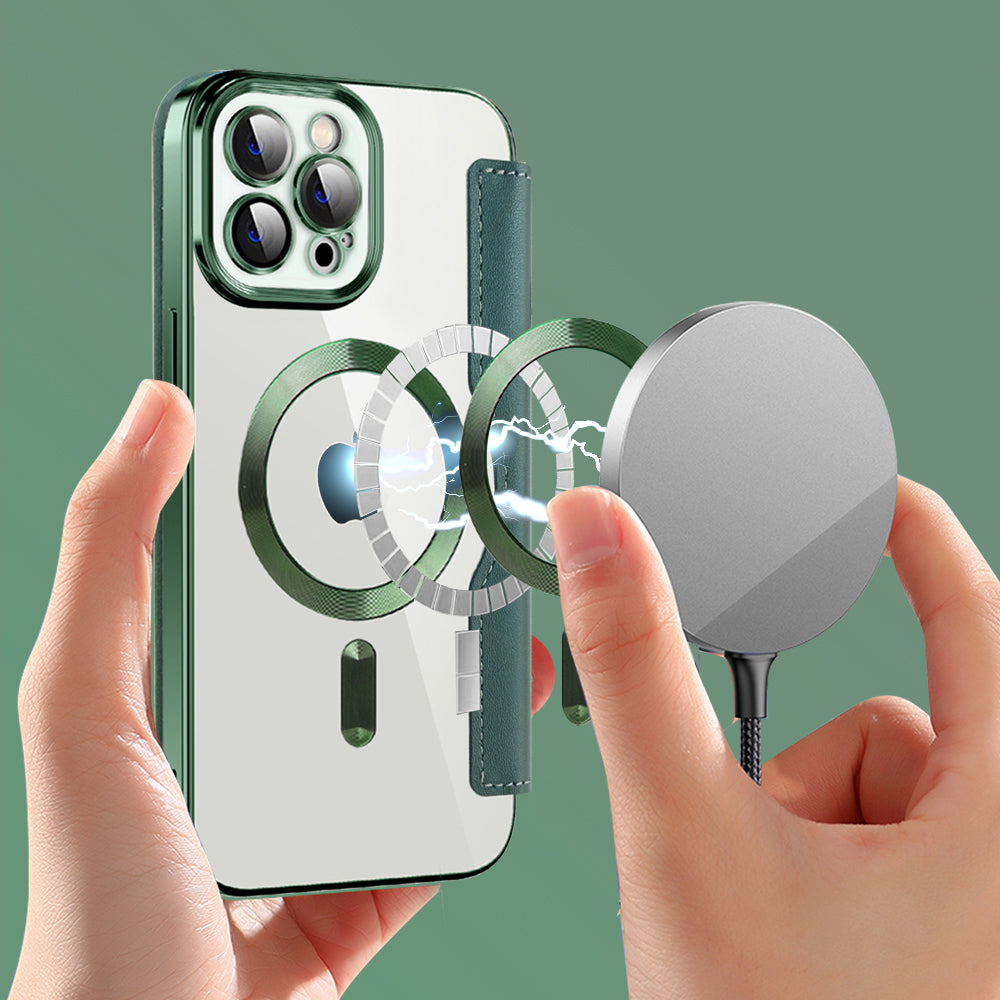 Techsuit - SmartMag Book Case - iPhone 12 Pro - Green