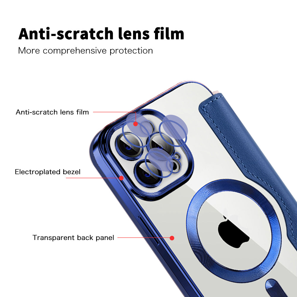 Techsuit - SmartMag Book Case - iPhone 12 Pro - Blue