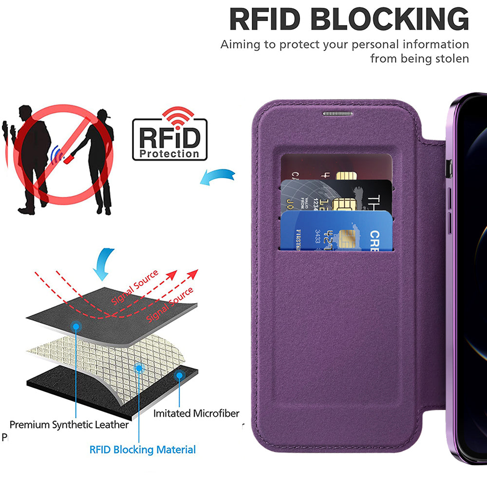 Techsuit - SmartMag Book Case - iPhone 12 Pro - Purple