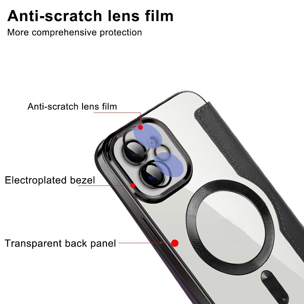 Techsuit - SmartMag Book Case - iPhone 12 - Purple