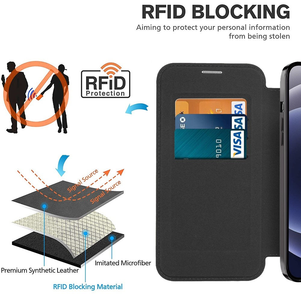 Techsuit - SmartMag Book Case - iPhone 12 - Purple