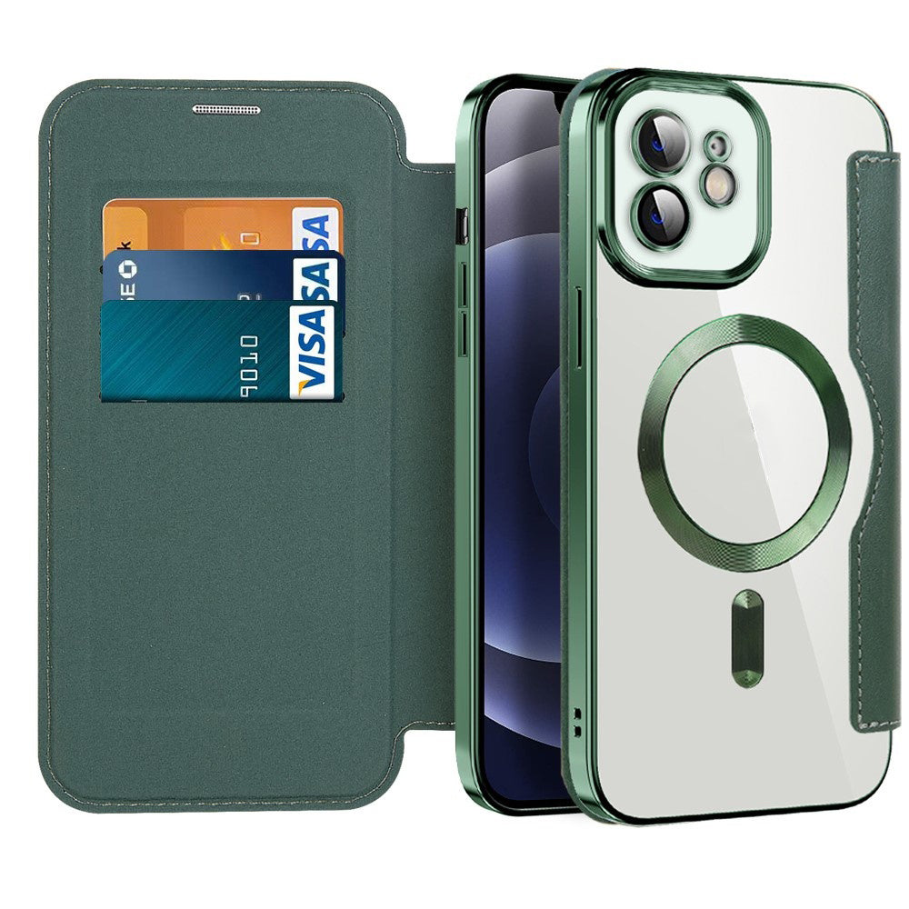 Techsuit - SmartMag Book Case - iPhone 12 - Green