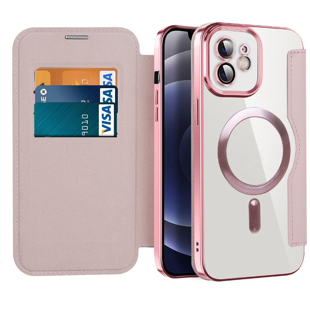 Techsuit - SmartMag Book Case - iPhone 12 - Pink