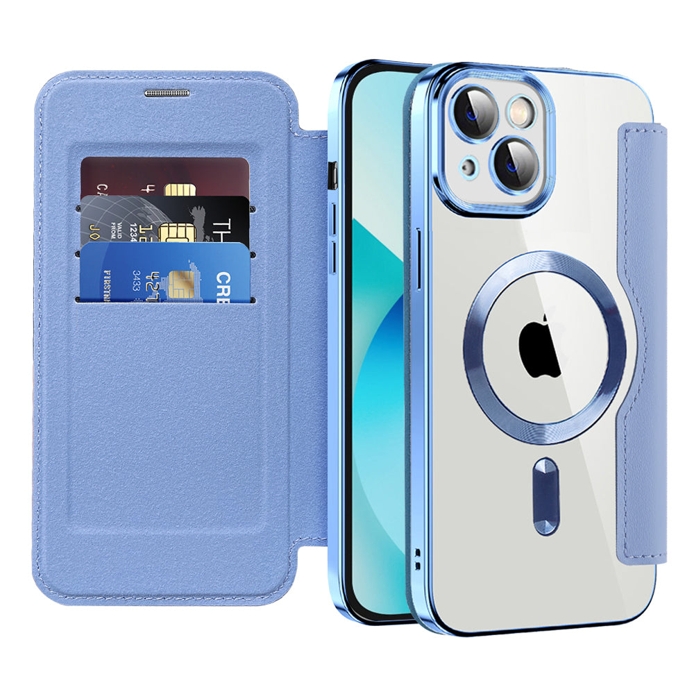 Techsuit - SmartMag Book Case - iPhone 13 - Light Blue