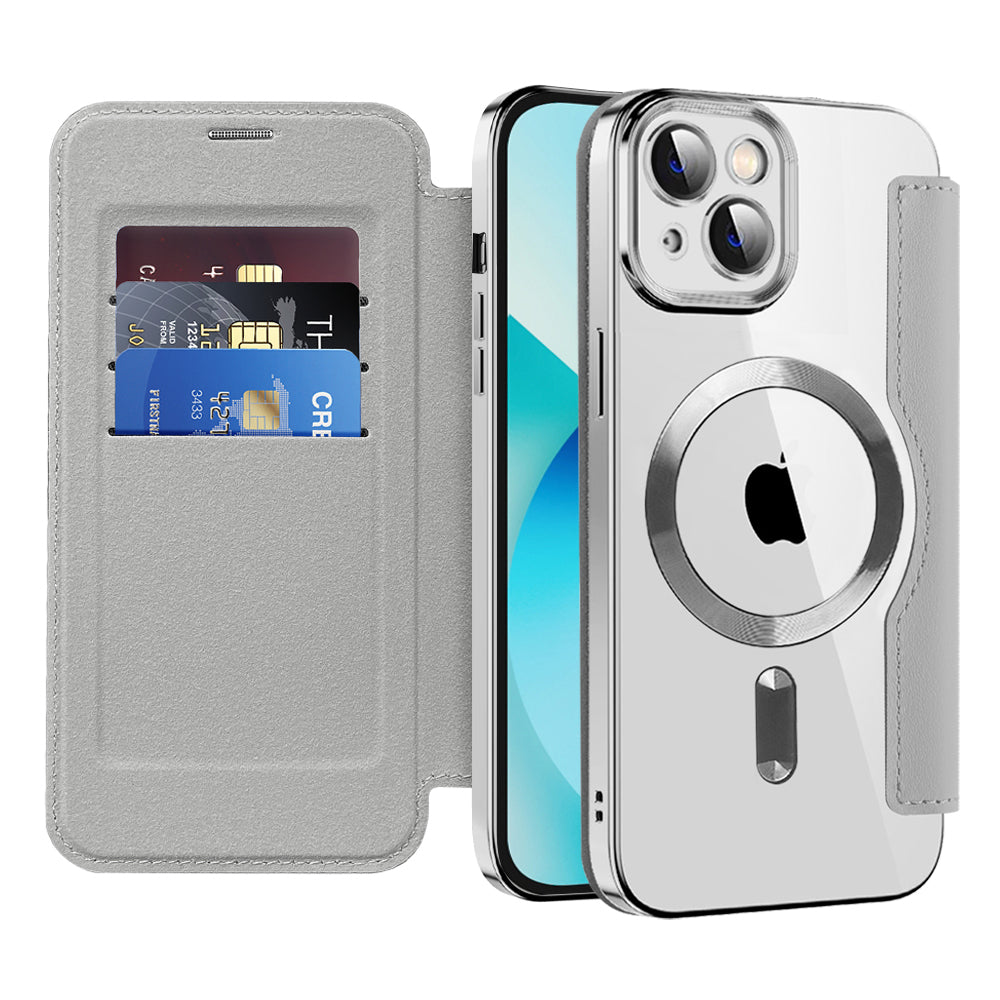 Techsuit - SmartMag Book Case - iPhone 13 - Gray