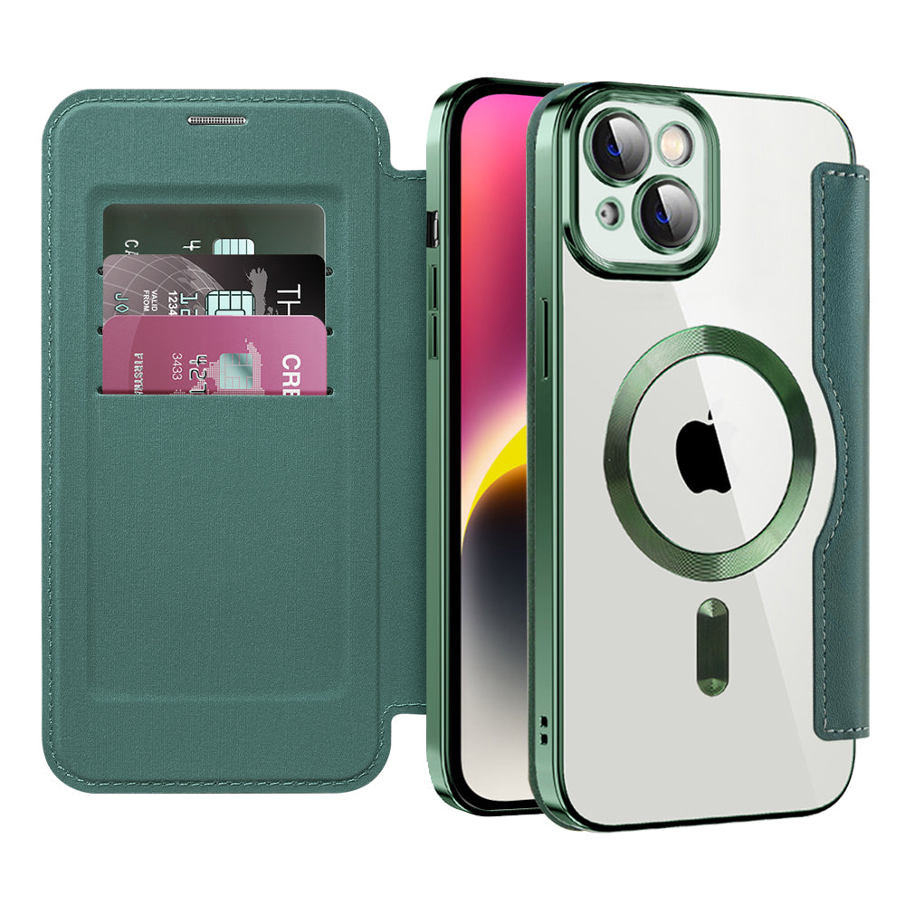 Techsuit - SmartMag Book Case - iPhone 14 - Green