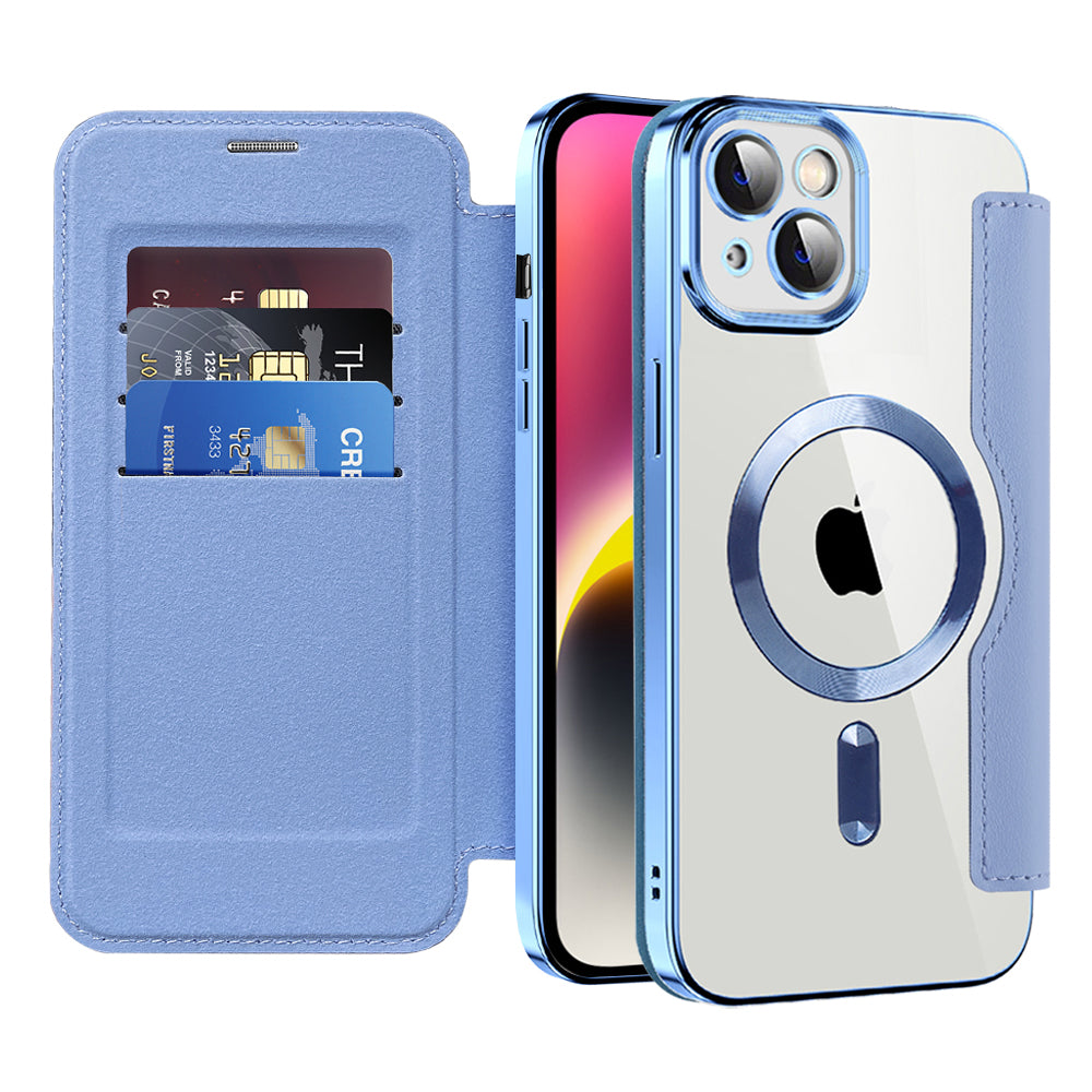Techsuit - SmartMag Book Case - iPhone 14 - Light Blue