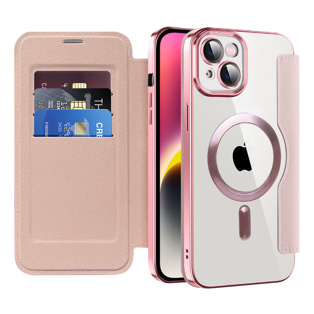 Techsuit - SmartMag Book Case - iPhone 14 Plus - Pink