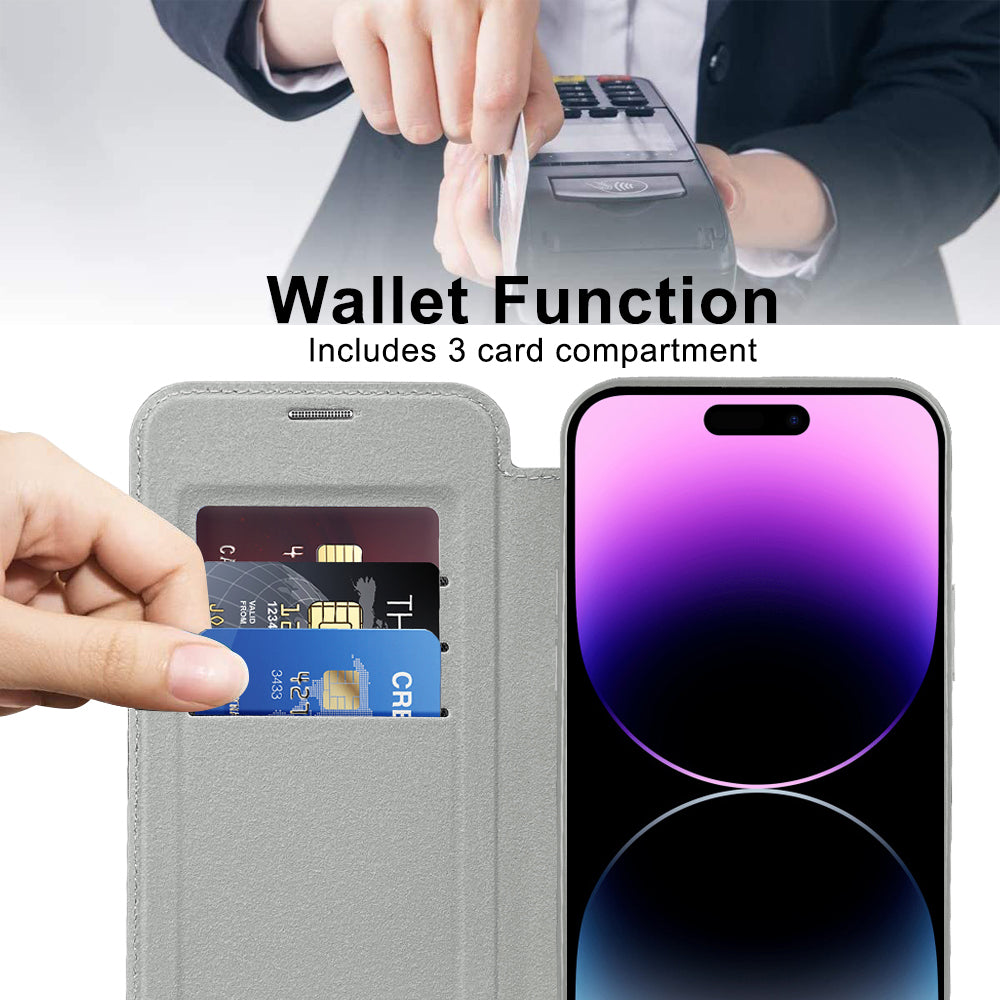 Techsuit - SmartMag Book Case - iPhone 14 Pro Max - Gray