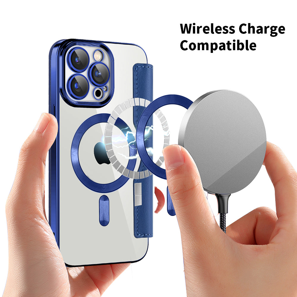 Techsuit - SmartMag Book Case - iPhone 15 Pro - Blue