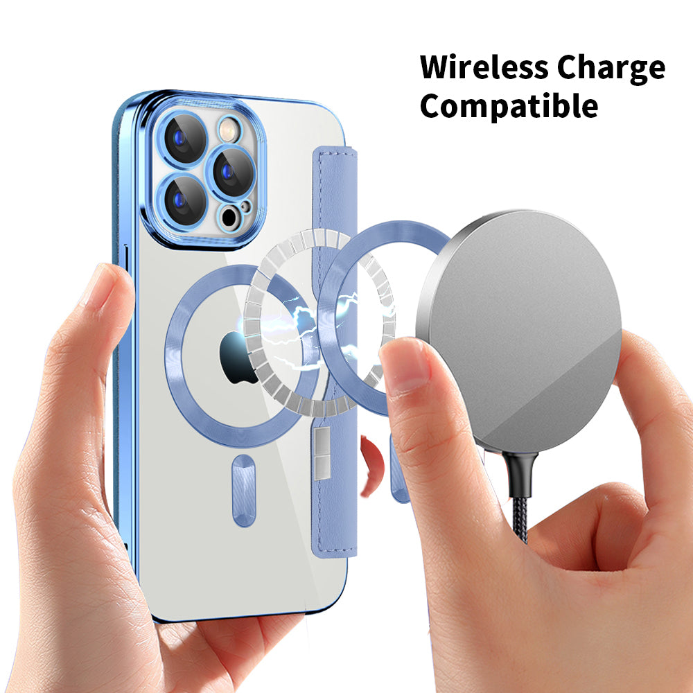 Techsuit - SmartMag Book Case - iPhone 15 Pro - Light Blue