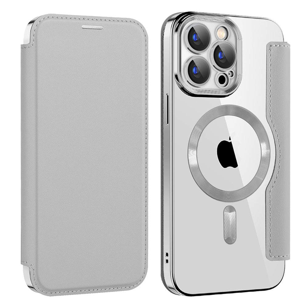 Techsuit - SmartMag Book Case - iPhone 15 Pro - Gray