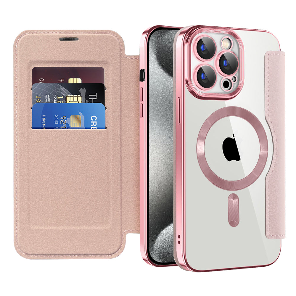 Techsuit - SmartMag Book Case - iPhone 15 Pro Max - Pink