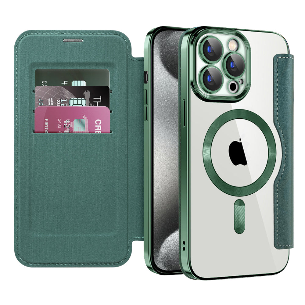 Techsuit - SmartMag Book Case - iPhone 15 Pro Max - Green