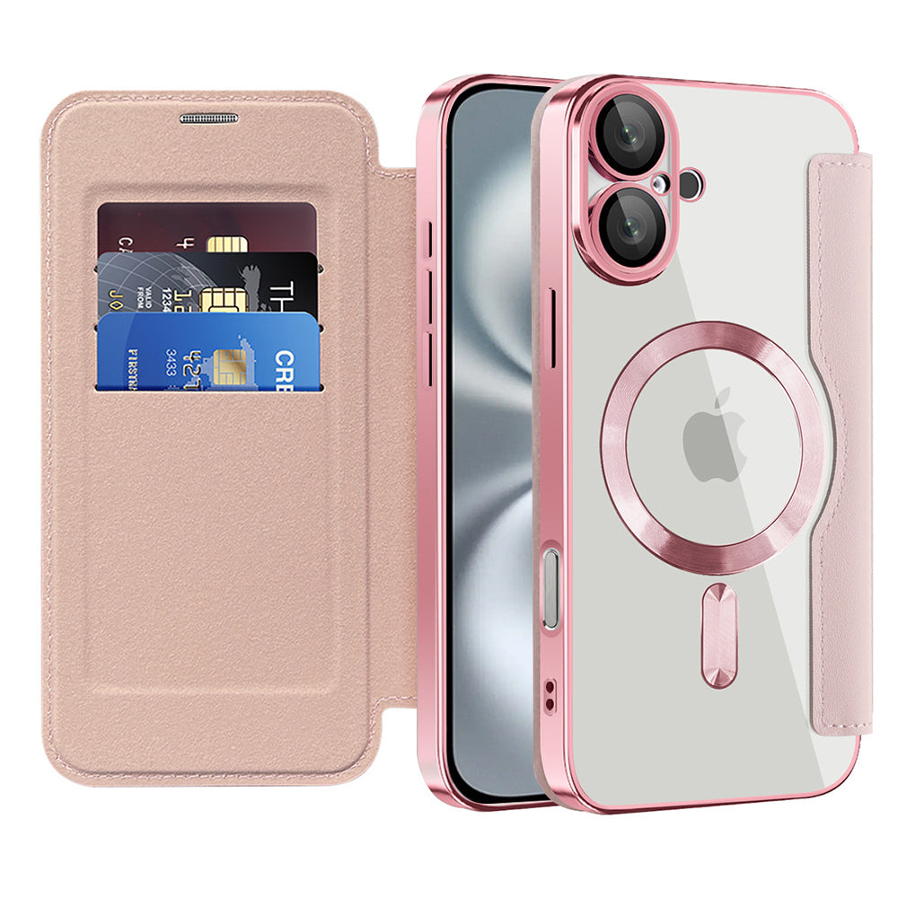 Techsuit - SmartMag Book Case - iPhone 16 Plus - Pink