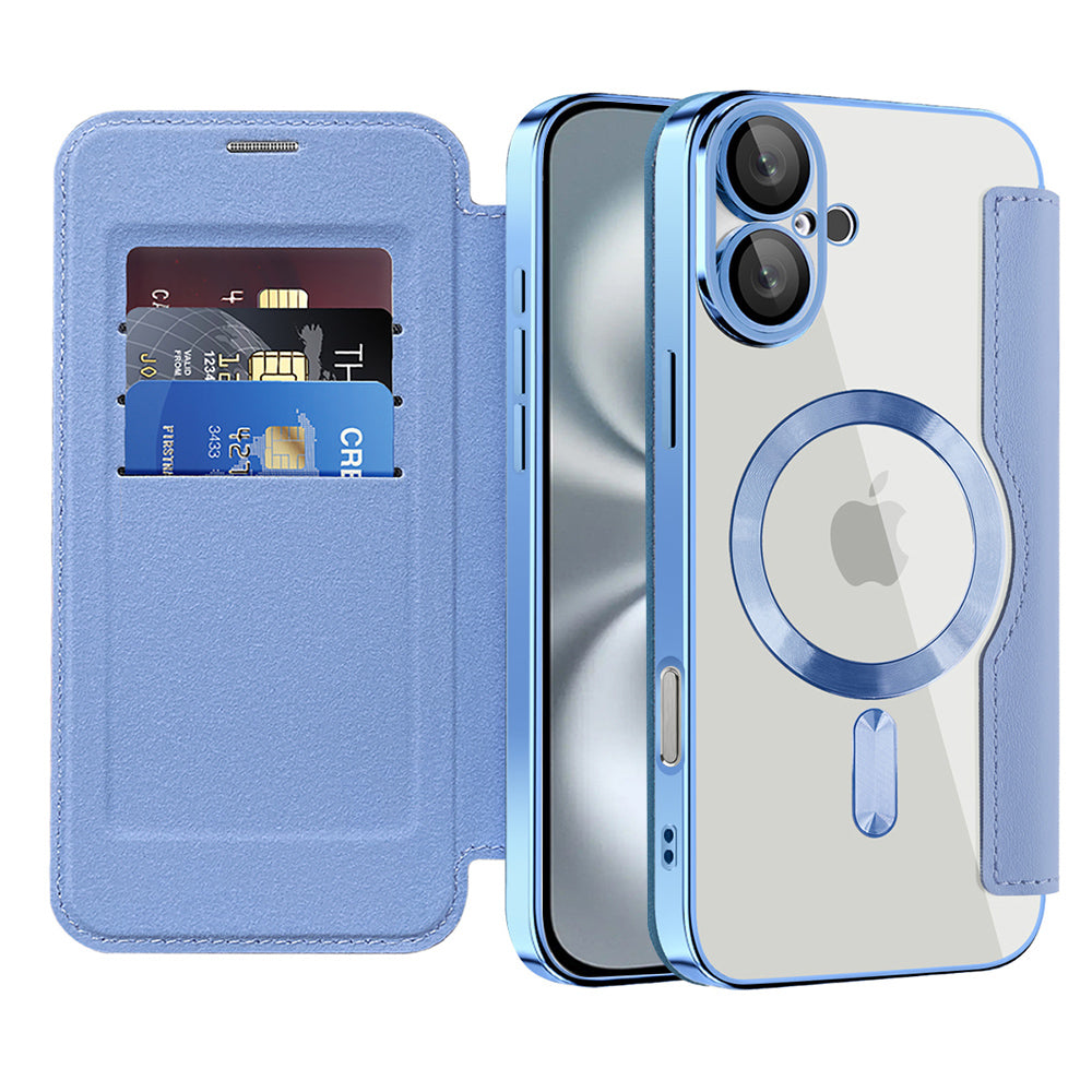 Techsuit - SmartMag Book Case - iPhone 16 Plus - Light Blue