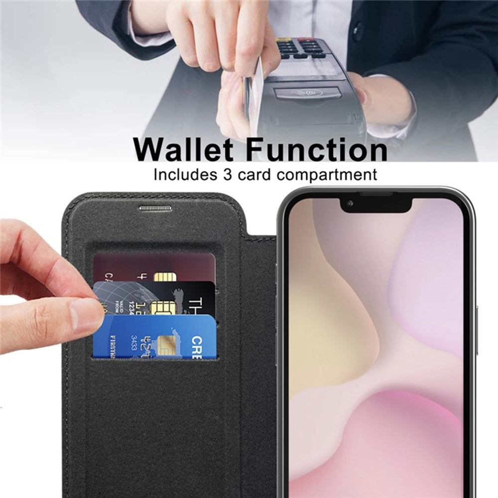 Techsuit - SmartMag Book Case - iPhone 16e - Black