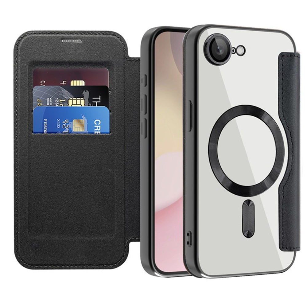 Techsuit - SmartMag Book Case - iPhone 16e - Black