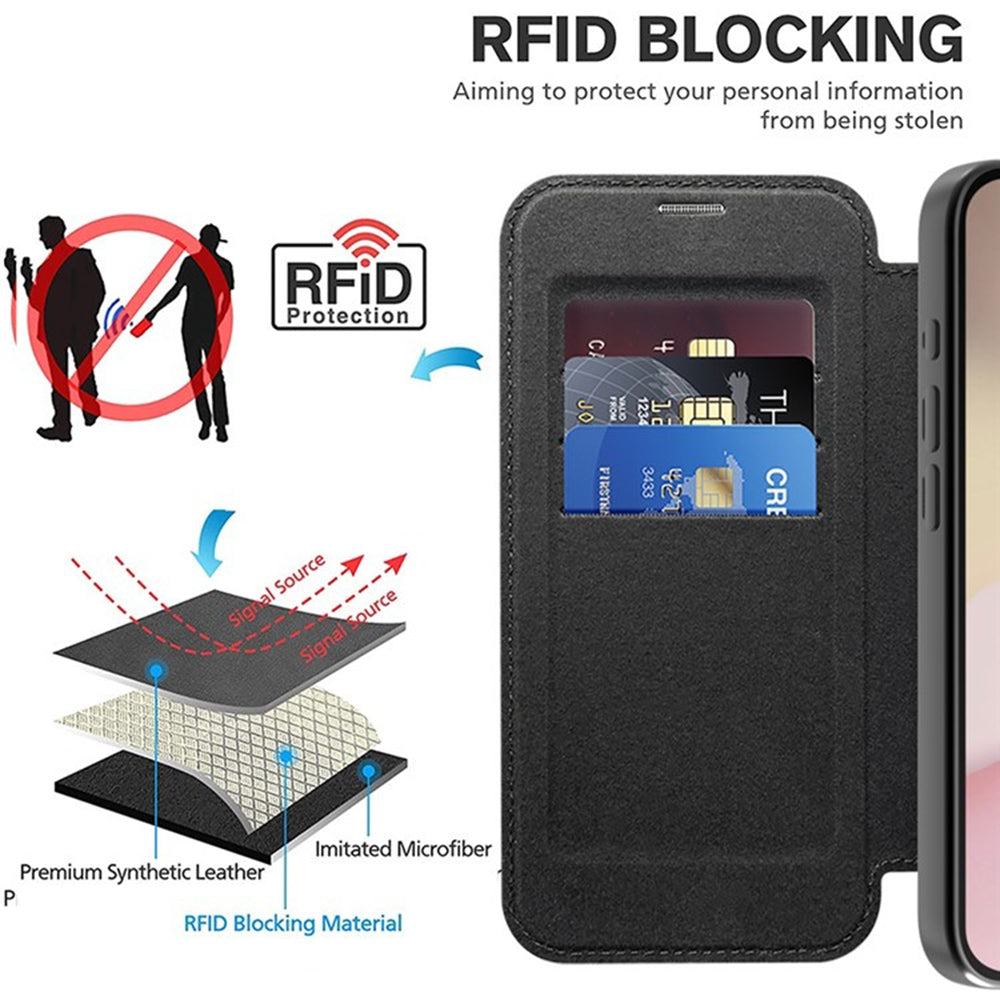 Techsuit - SmartMag Book Case - iPhone 16e - Black