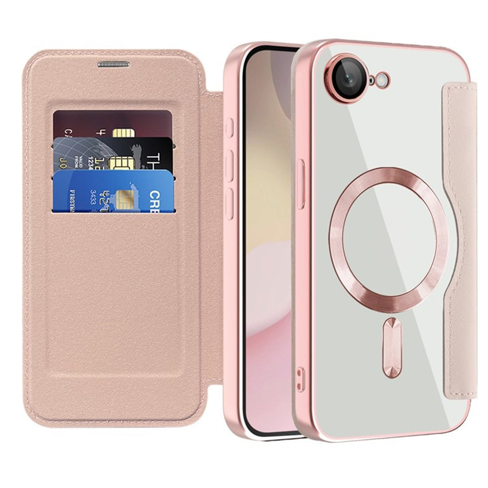 Techsuit - SmartMag Book Case - iPhone 16e - Pink