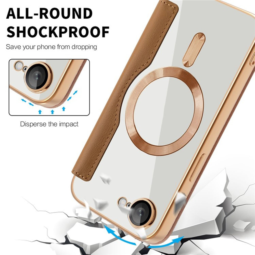 Techsuit - SmartMag Book Case - iPhone 16e - Brown