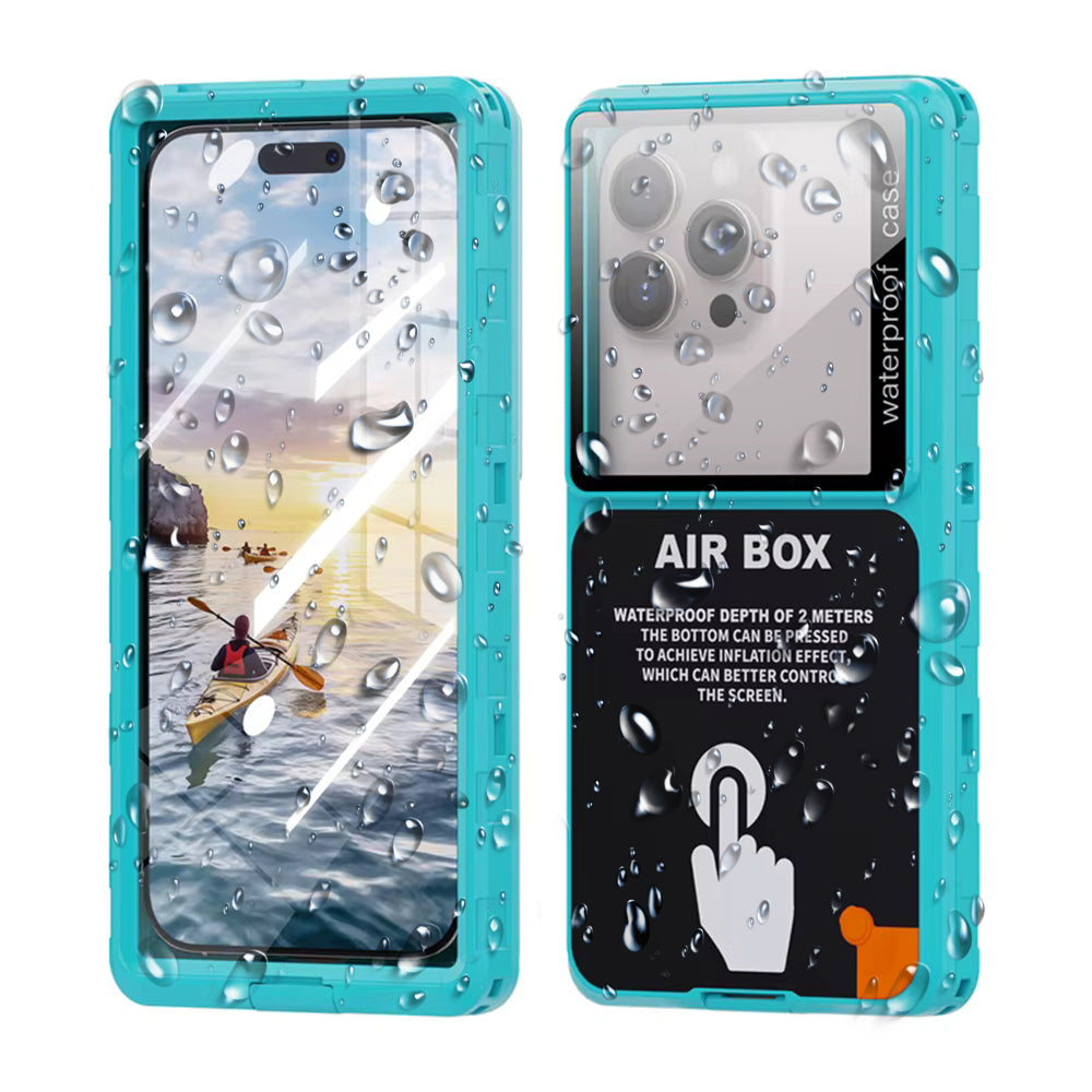 ShellBox - AirBox Waterproof IP68 Case (max. 6.9 inch) - Universal Phone Model (max. 15mm depth) - Blue
